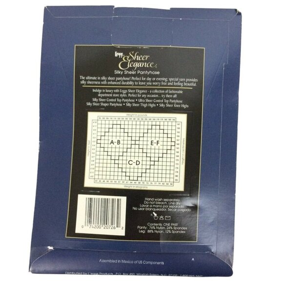 Leggs Sheer Elegance Silky Sheer Pantyhose CD Large Nude Control Top Sandalfoot - Picture 2 of 3